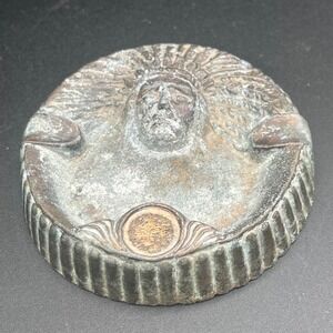 1930s K & O Native American Indian Chief Copper Ashtray